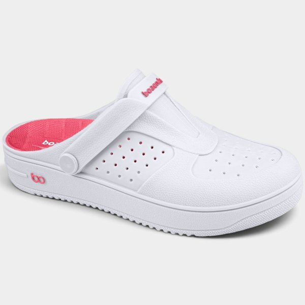 Babuche Boaonda Urban Feminino - Branco e Rosa