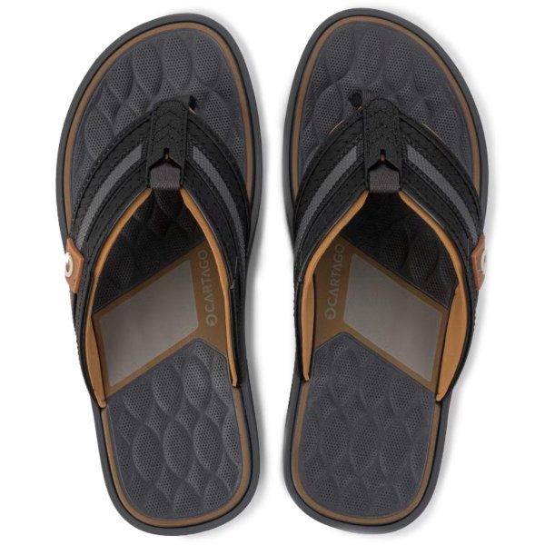 Chinelo Cartago Lyon III Masculino - Preto e Cinza