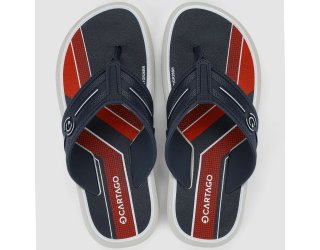 Chinelo Cartago Palermo II Masculino - Marinho e Vermelho Chinelo Cartago Palermo II Masculino - Marinho e Vermelho