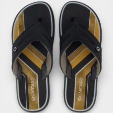 Chinelo Cartago Palermo II Masculino - Preto e Amarelo Chinelo Cartago Palermo II Masculino - Preto e Amarelo