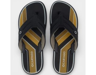 Chinelo Cartago Palermo II Masculino - Preto e Amarelo Chinelo Cartago Palermo II Masculino - Preto e Amarelo