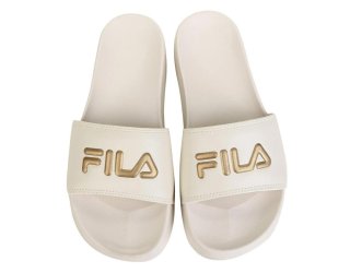Chinelo Fila Drifter Basic Feminino - Bege e Dourado