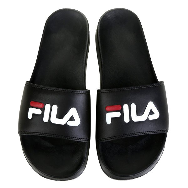 Chinelo Slide Fila Drifter Basic - Preto e Vermelho