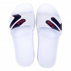 Chinelo Slide Fila F-Beach Masculino - Branco e Azul Royal