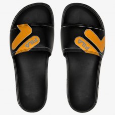 Chinelo Slide Fila F-Beach Masculino - Preto e Amarelo