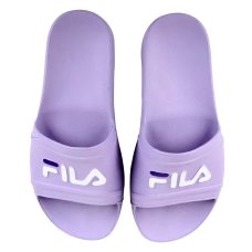 Chinelo Slide Fila Sleek Feminino - Lilás e Branco