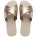 Rasteira Havaianas Aqua Metálica Feminina - Bege