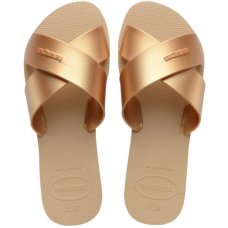Rasteira Havaianas Aqua Metálica Feminina - Dourado
