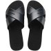 Rasteira Havaianas Aqua Metálica Feminina - Preto