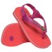 Chinelo Havaianas Baby Brasil Logo Menina - Coral e Roxo
