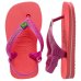 Chinelo Havaianas Baby Brasil Logo Menina - Coral e Roxo