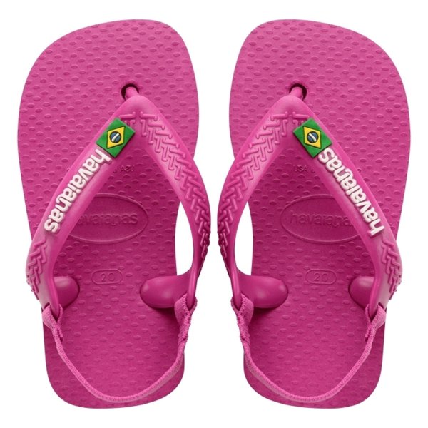 Chinelo Havaianas Baby Brasil Logo Menina - Rosa