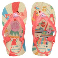 Chinelo Havaianas Baby Peppa Pig Menina - Bege e Rosa