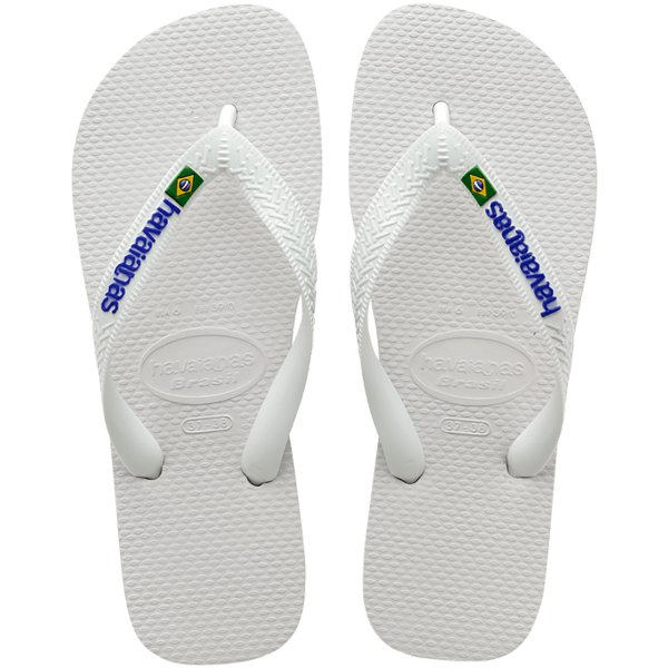 Chinelo Havaianas Brasil Logo - Branco