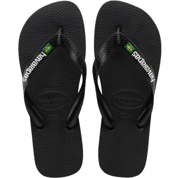 Chinelo Havaianas Brasil Logo - Preto