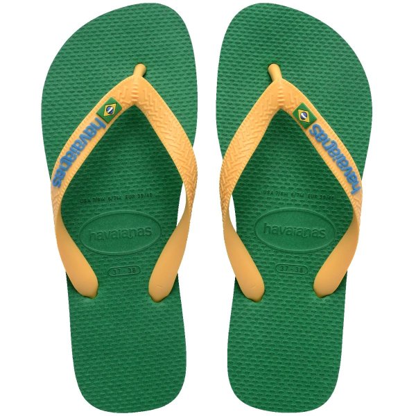 Chinelo Havaianas Brasil Logo - Verde e Amarelo
