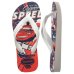 Chinelo Infantil Havaianas Kids Cars - Branco e Vermelho