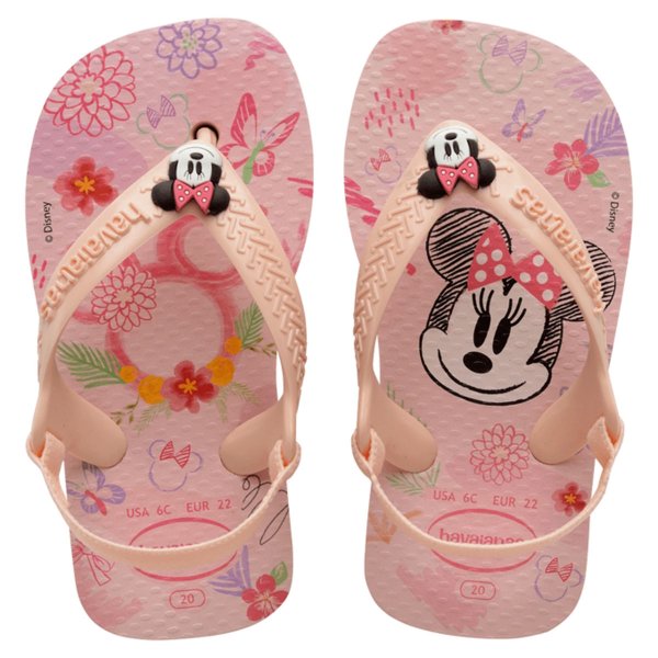 Chinelo Infantil Havaianas Baby Disney Classics - Rosa Claro