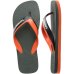 Chinelo Havaianas Dual Masculino - Verde e Laranja
