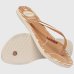 Chinelo Havaianas Slim Glitter Edge Feminino - Bege