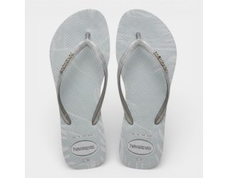 Chinelo Havaianas Slim Glitter Edge Feminino - Prata