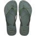 Chinelo Havaianas Slim Glitter Edge Feminino - Verde Oliva