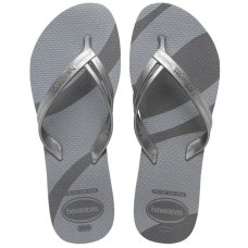 Chinelo Havaianas Elegance Print Metalizado Feminino - Cinza