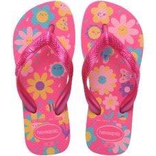 Chinelo Infantil Havaianas Flores Kids - Rosa