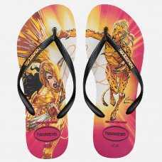 Sandália Havaianas Slim Heroínas Feminina - Bege e Amarelo