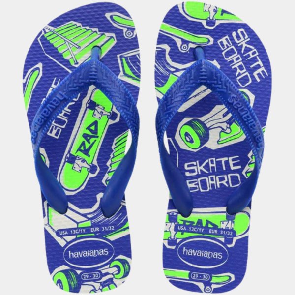Chinelo Infantil Havaianas Top Athletic Kids - Azul e Verde