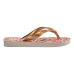 Chinelo Havaianas Kids Flores Fc Feminino - Rosa e Dourado