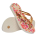 Chinelo Havaianas Kids Flores Fc Feminino - Rosa e Dourado