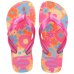 Chinelo Havaianas Kids Flores Menina - Amarelo e Rosa