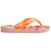 Chinelo Havaianas Kids Flores Menina - Laranja e Rosa
