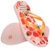 Chinelo Havaianas Kids Flores Menina - Laranja e Rosa