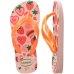 Chinelo Havaianas Kids Flores Menina - Laranja e Rosa