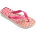 Chinelo Havaianas Kids Flores Menina - Rosa e Branco