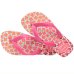 Chinelo Havaianas Kids Flores Menina - Rosa e Branco