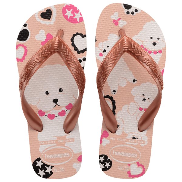 Chinelo Infantil Havaianas Kids Top Pets Feminino - Rosa Claro