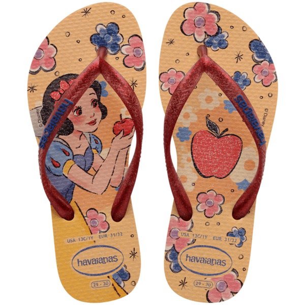 Chinelo Infantil Havaianas Slim Princess Menina - Amarelo