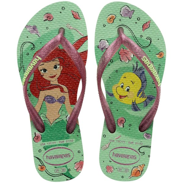 Chinelo Infantil Havaianas Slim Princess Menina - Verde