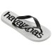Chinelo Havaianas Top Logomania 2 - Branco e Preto
