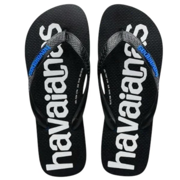 Chinelo Havaianas Top Logomania 2 - Preto e Azul