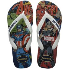 Chinelo Havaianas Top Marvel Classics - Marinho e Branco