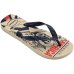 Chinelo Havaianas Marvel Logomania Masculino - Azul e Bege