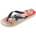 Chinelo Havaianas Marvel Logomania Masculino - Azul e Bege
