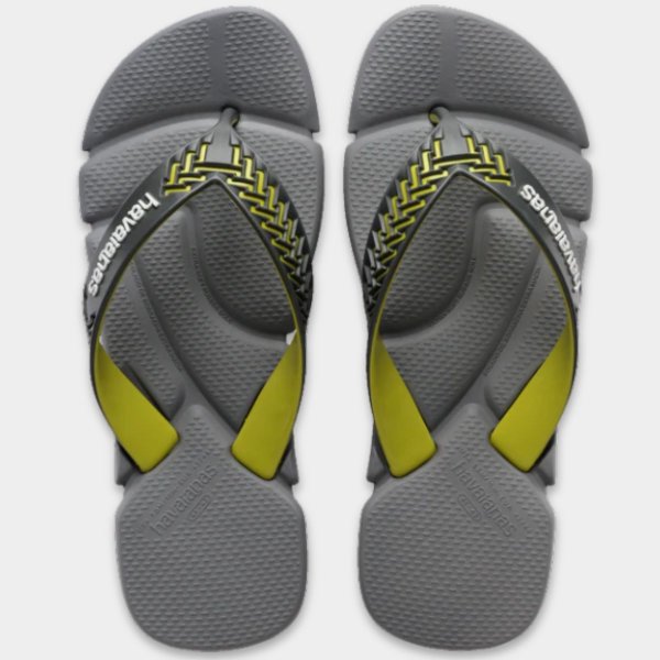 Chinelo Havaianas Power 2.0 Masculino - Cinza e Verde
