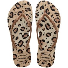 Chinelo Havaianas Slim Animals Feminino - Bege