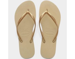 Chinelo Havaianas Slim Tradicional Feminino - Areia Chinelo Havaianas Slim Tradicional Feminino - Areia