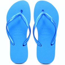 Chinelo Havaianas Slim Tradicional Feminino - Azul Chinelo Havaianas Slim Tradicional Feminino - Azul